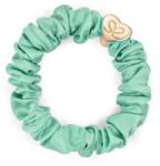 By Eloise London Silk Scrunchie Gold Heart Ластик за коса за жени цвят Mint