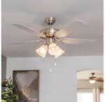 EGLO 35077 - Ventilator de tavan LAS PALMAS 3xE27/40W/230V crom mat/gri (EG35077A)