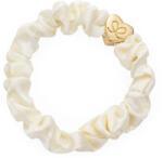 By Eloise London Silk Scrunchie Gold Heart Elastice de păr pentru femei culoare Cream