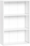 HOMCOM Bibliotecă raft de depozitare cu 3 compartimente și raft reglabil, 60 x 24 x 93 cm, alb | Aosom Romania (836-565V81WT) Biblioteca