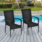  Catini Paris kerti rattan szék szett, 2 db, ZA23280