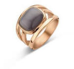  Victoria Rose gold színű fekete köves gyűrű (VBNCZ29458) - sandori