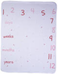 Bubaba pamut babatakaró 70x90 cm - "My first year"- Pink (40949)