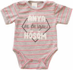  Rövid ujjú dupla patentos " Anya az én igazi hősöm" feliratú baba body (00041902080)
