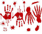  Halloween véres nyomok Bloody ablak matrica szett (MLG187939) - sandori