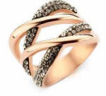  Victoria Rose gold színű fekete köves gyűrű (VBNCZ28958) - sandori