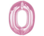  Rózsaszín 0-ás Light Pink szám fólia lufi 92 cm (MLG195576) - sandori