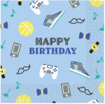 Happy Birthday Blue szalvéta 16 db-os 33x33 cm (DPA9920085) - sandori