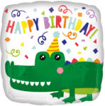  Happy Birthday Gator fólia lufi 43 cm (DPA4130901) - sandori