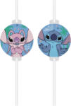  Disney Lilo és Stitch, A csillagkutya Angel papír szívószál, 4 db-os szett FSC (PNN96919) - sandori