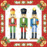  Karácsonyi Watercolour Nutcrackers szalvéta 20 db-os 33x33 cm (PKK761903) - sandori