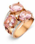  Victoria Rose gold színű fehér, rózsaszín köves gyűrű (VBNCZ27056) - sandori