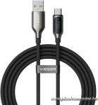  Fekete VEGER CC1-ZSD LED-jelzőfényes USB-C - USB-C kábel (PD 5A 100W, 1, 5 m) (6977525753398)