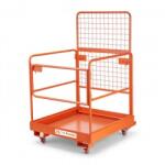 VivaTechnix Platforma de lucru pliabila tip cusca pentru stivuitor, 920 x 1045 mm, Capacitate max 544 kg, Otel carbon, 4 x Roti