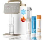 NatureFlow Sistem de purificare a apei NatureFlow Y6 Ultra, 5 litri, Apa calda si rece, Filtrare in 10 etape, Osmoza inversa, Alb/Auriu (Y6 Ultra) Fierbator