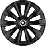 AutoHelix MSA Set 4 Capace Roti Autohelix MSA® potrivite jantelor de 15 inch, pentru Skoda Alb Negru model Delta Black (19905)