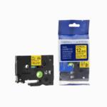 Compatibil Banda compatibila Brother TZ-FX631/TZe-FX631 12mm x 8m, flexi, text negru/fundal galben (TZeFX631)