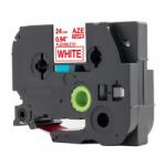 Compatibil Banda compatibila Brother TZ-FX252 /TZe-FX252, 24mm x 8m, flexi, text rosu / fundal alb (TZe-FX252)