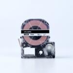 Compatibil Epson HTC18PW, 18mm x 8m, text negru / fundal roz, banda compatibila (HTC18PW)