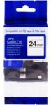 Compatibil Banda compatibila Brother TZ-NFX251/TZe-NFX251, 24mm x 5m, flexi, nailon, text negru/fundal alb (TZeNFX251)