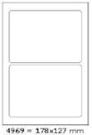 CDRmarket Etichete autoadezive 178 x 127 mm, 2 etichete, A4, 100 de coli (R0100.4969A)