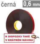 3M VHB 5925-F, gro. 0, 6 mm; negru bandă acrilică adezivă puternică cu două fețe 12 mm x 33 m (7100211819)