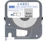Compatibil Max LM-305S, 5mm x 8m, argintiu banda compatibila (PT-305S)