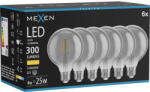 Mexen Vintis 6x LED влакнеста крушка E27, G95, 4W, Топла - 2700K, 300 lm, димна - L157-E27-0427-70x06 (L157-E27-0427-70x06)
