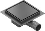 Mexen Flat-Q M13 квадратен подов сифон 12 x 12 см, четкано пистолетно сиво - 1E10012 (1E10012)