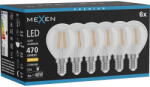 Mexen Vintis 6x крушка нажежаема LED E14, G45, 4W, Топла - 2700K, 470 lm, прозрачна (L156-E14-0427-00x06)