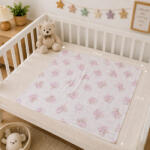Baby Bruin nyomott mintás textil pelenka - lányos maci minta (2 db) (311197lanymaci)