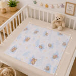 Baby Bruin nyomott mintás textil pelenka - fiús maci minta (2 db) (311197fiumaci)