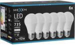 Mexen Nova 6x LED крушка E27, A60, 7W, Неутрална - 4000K, 735 lm - L100-E27-0740-01x06 (L100-E27-0740-01x06)