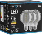 Mexen Vintis 3x LED крушка с нажежаема спирала E27, G80, 8W, Топла - 2700K, 510 lm, димно (L165-E27-0827-70x03)