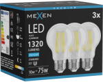 Mexen Vintis 3x светодиодна филаментна крушка E27, A60, 10W, Студена - 6500K, 1320 lm, (L150-E27-1065-00x03)