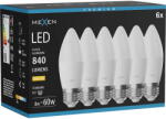 Mexen Nova 6x LED крушка E27, C37, 8W, Топла - 3000K, 840 lm - L102-E27-0830-01x06 (L102-E27-0830-01x06)