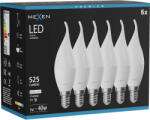 Mexen Nova 6x LED крушка пламък E14, C37, 5W, Неутрална - 4000K, 525 lm - L106-E14-0540-01x06 (L106-E14-0540-01x06)