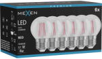 Mexen Vintis 6x LED филаментна крушка E27, G45, 4W, 55 lm, червена - L156-E27-04XX-45x06 (L156-E27-04XX-45x06)