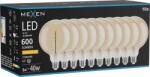 Mexen Vintis 10x LED спираловидна нажежаема крушка E27, G125, 8W, Топла - 2200K, 600 lm, (L168-E27-0822-50x10)