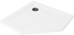 Mexen Flat петстранен ултра тънък поддушов корито 80 x 80 см, бял, сифон черен (41P108080-B)