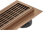 Mexen Flat Линеен сифон M33 100 см, четкана мед - 1C33100-15 (1C33100-15)