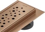 Mexen Flat 360° M12 въртящ се линеен сифон 50 см, четкан мед - 1C21050-40 (1C21050-40)