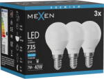 Mexen Nova 3x LED крушка E14, G45, 7W, Студена - 6500K, 735 lm - L101-E14-0765-01x03 (L101-E14-0765-01x03)