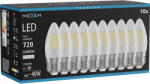 Mexen Vintis 10x LED крушка с нажежаема жичка E27, C35, 6W, Неутрална - 4000K, 720 lm, (L154-E27-0640-00x10)
