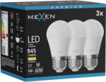 Mexen Nova 3x LED крушка E27, G45, 9W, Топла - 3000K, 945 lm - L101-E27-0930-01x03 (L101-E27-0930-01x03)