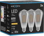 Mexen Vintis 3x LED нажежаема жичка E27, ST64, 8W, Топло - 2200K, 600 lm, опушен - L152-E27-0822-70x03 (L152-E27-0822-70x03)