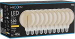 Mexen Vintis 10x LED спирална нажежаема крушка E27, G125, 6W, Топла - 2200K, 530 lm, (L168-E27-0622-50x10)