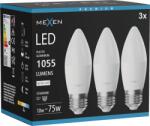 Mexen Nova 3x LED крушка E27, C37, 10W, Неутрална - 4000K, 1055 lm - L102-E27-1040-01x03 (L102-E27-1040-01x03)