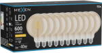 Mexen Vintis 10x крушка нажежаема LED E27, G125, 6W, Топла - 2200K, 600 lm, кехлибарена (L158-E27-0622-50x10)