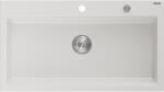 Mexen Slido chiuvetă de granit, cu 1 cuvă, 900 x 500 mm, albă, sifon cromat - 6528901005-20 (6528901005-20) Chiuveta